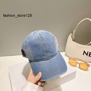 good Denim Material Designer Ball cap Couple Same Summer Outdoor Vacation Sports Water Wash Craft Metal Triangle Letter Printing 2 Colors casquette