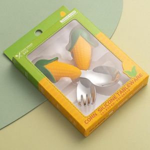 Zestawy naczyń stołowych kreskówka dziecięca łyżka obiadowa widelca kukurydziana naczynia maluchowe