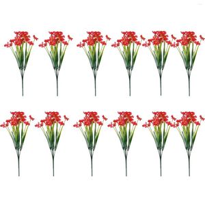 Dekorativa blommor 12pc konstgjord blomma latex verklig brud bröllop bukett hem dekoration fashionabla och enkelt rum levande