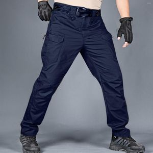 Pantaloni da uomo pantaloni lunghi Casual per uomo alla moda 2023 tre borse utensili a corda multitasche abbigliamento dritto streetwear