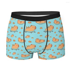 Unterhose, Muster, Schwimmen mit Orangen, Herren-Boxershorts, Capybara-Cartoon, hoch atmungsaktiv, hochwertige Druck-Shorts, Geburtstag