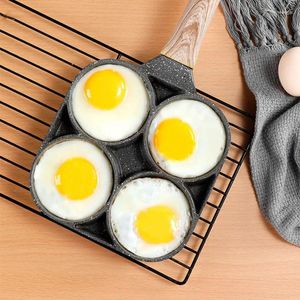 Pans Two/Four-hole Frying Pot Pan Thickened Omelet Non-stick Egg Pancake Steak Cooking Ham Breakfast Maker Cookware