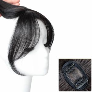 Lace S Natural Human Hair Fringe Clip in Real Bangs Accessorie for Women 3D Middle Part False Exrensions Invisible Hairpiece 230928