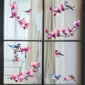 Duvar Kağıtları 30 60cm Şube Kuş Çiçek Duvar Çıkarmaları Ev Dekoratif Cam Pencere Yatak Odası Mutfak Duvar Kağıdı CT3025