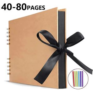 Other Home Decor 40 80Pages P o Albums DIY Craft Scrapbook Paper Album Scrapbooking Wedding for p o Anniversary Gift Memory Book 230928