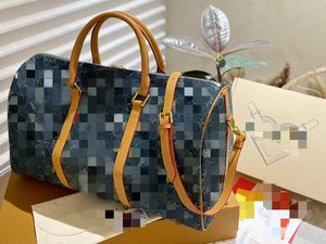 The latest Internet celebrity travel bag denim fabric boarding bag