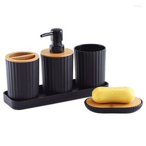 Bath Accessory Set Plastic Bathroom Rinse 5-piece Mouthwash Cup Storage Supplies El Tray