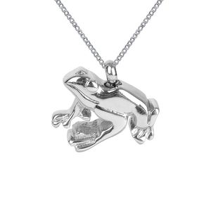 Cremation Jewelry Glossy Frog Urn Halsband Memorial Ash Keepsake Pendant med presentväska Tratt och Chain264s