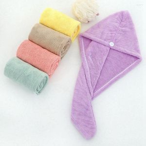 Towel Cap Coral Fleece Soft Shower Triangle Cloth Women Wiping Hair Baotou Hat Dry Drying
