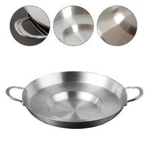 Pfannen Heavy Duty Concave Comal Stir Fry Skillet Emaillierte Eier-Omelett-Pfanne Spanischer Bratgrill im Freien