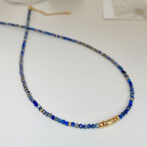 Projektant moda lezurite lapis lazuli turquoies słodkowodne perełki perełek łańcuch naszyjnik biżuteria