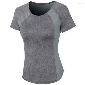 Aktiva skjortor Kvinnor Cycling Wear Jogging Gymkläder Hög elastisk sportkläder andningsbar Casual Top Tee Yoga Pilates Tunics