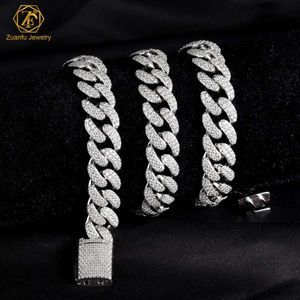 도매 커스텀 프리 쥬얼리 10K 14K Real Solid Gold 인증서 Moissanite Diamond Original Cuban Link Chain Necklace