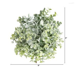 Decorative Flowers Frosted Eucalyptus Artificial (Set Of 3)