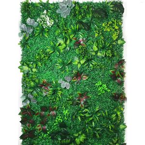 Dekorativa blommor 60 40 cm Artificial Plant Wall Decorating Wedding Panel Simulation Lawn Plants of Jungle Grass False