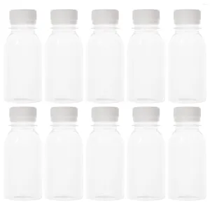 Контейнеры на вынос 10 шт. Бутылка для молока Контейнер для напитков Многофункциональные прозрачные бутылки Прозрачный сок для воды Пустой абс Удобный для путешествий