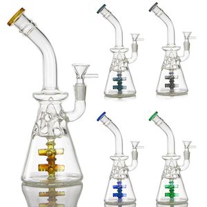 Thick Beaker Bongs Glass Water Pipe Bubblers Percolator Hookah Rigs Recycler Oil Rig Ash Catcher with 14mm Joint Bowl Wholesale