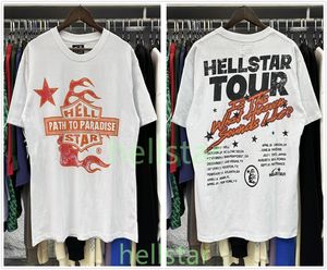 hellstar t shirt designer t shirts graphic tee clothing clothes hipster washed fabric Street graffiti Lettering foil print Vintage Black Loose fitting plus size t15