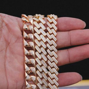 Hiphop Style Miami Cuban Chain Wholesale 20 22 24 26 Inches Cuban Link Chain 925 Sterling Silver Mossianite Cuban Link for Man