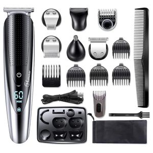 Clippers Trimmers All in one hair trimmer for men grooming kit body wet dry clipper groomer rechargeable haircut machine 230928