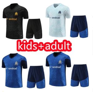 2023 2024 New Kids Men Marseilles Trascuit Payet Soccer Jersey Training Suit 23 24 Olympique de Marseilles Survetement Maillot Football Shipteeve Sportswear