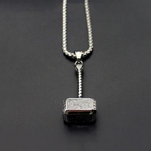 Mens Solid Viking Pendant Necklace Stainless Steel Vintage Mjolnir Norse Jewelry Party Rock Christmas Gift2536