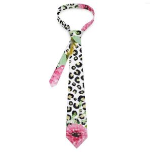 Gravatas borboleta elegante leopardo impressão gravata rosa design floral pescoço kawaii engraçado colar para homens festa de casamento gravata acessórios