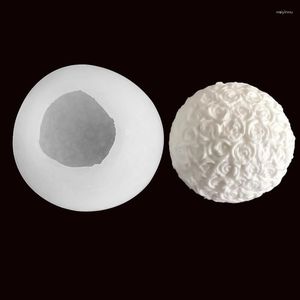 Formy do pieczenia świeca Rose Ball DIY Dekoracja Dekoracja ręcznie robionego zapachu wosku silikonowa forma A183
