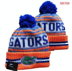 Alabama Crimson Tide Berretti Gators Beanie North American College Team Toppa laterale Inverno Lana Sport Cappello lavorato a maglia Cappellini con teschio a0