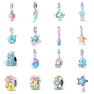 925 sterling silver charms for women jewelry beads Ocean Series S925 Silver DIY Jewelry