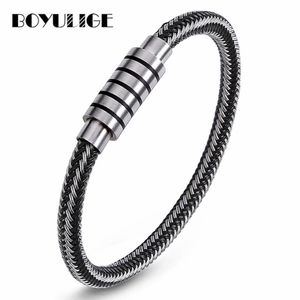 New Fashion Jewelry Charm Bracelet Men Glamour Titanium Wire Stainless Steel Bracelets For Women High End Design Black Wristband256x