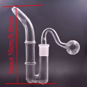 Wholesale Thick heady J-HOOKAH water dab rig bong pipes 14MM Female J HOOK adapter pipe with glass oil burner bowl for smoking