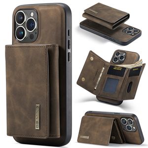 Capa de telefone magnética luxuosa 2 em 1 para iPhone 15 14 13 12 Pro Max Samsung Galaxy S23 S22 Ultra Google Pixel 8 8Pro 7 7Pro 7A 6 6Pro 6A Sony Xperia 1 10 Business Wallet Back Cover