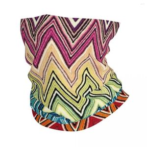 Bandanas Zigzag Camouflage Bandana Neck Gaiter For Ski Camping Män Kvinnor Wrap Scarf Bohemian pannband varmare