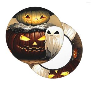 Pillow Halloween Cute Pumpkins And A Ghost (2) Round Bar Chair Cover Decorative Comforts For