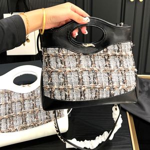 23A Luxury Bag 31Bag Tweed Women Fur Splice Handbag Metal Chain Bag Underarm Bag Crossbody Designer Bags Shoulder Bag Purse The Tote Bag