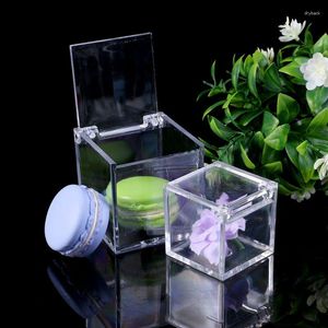 Gift Wrap Transparent Square Plastic Packaging Jewelry Candy Personality Storage Box Food Grade Environmental Protection Material Flip Cre