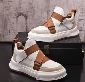 Casual Shoes Flats Outdoor Designer Loafers Sneakers Hook & Loop Men Leather Breathable Trainers Comfort Shoes 46709