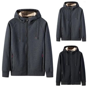 Felpe con cappuccio da uomo Felpa con cappuccio in cashmere da uomo Felpe con zip in pile spesso Agnello Giacche calde oversize da uomo Cappotti di peluche