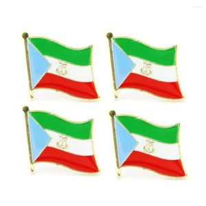 Brooches Lots 5pcs Equatorial Guinea National Flag Pin Badge Country Lapei