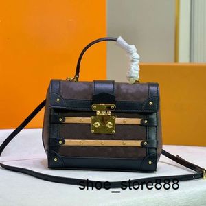 Kadınlar Akşam Çantalar Çanta Omuz Crossbody Bag Yarı Rigid Bagaj Çanta Moda Mektup Baskılı S-Kilin Ahşap ve Deri Döner Tates Çıkarılabilir Ayarlanabilir Kayış