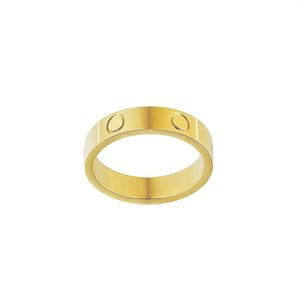 anello a vite d'amore anelli da uomo classico anello di design di lusso da donna Acciaio al titanio Gioielli placcati in oro Oro Argento Rosa non sbiadito 4 5 6mm191p