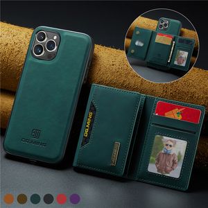 Retro Detachable Magnetic Phone Case for iPhone 15 14 13 12 Pro Max Samsung Galaxy Z Folding Fold3 Fold4 Fold5 S23 Ultra 5G Multiple Card Slot Leather Wallet Back Cover