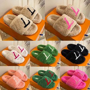 2023 Top Womens Quality Ladies paseo comfort platform slippers womens slippers designer Slipper fur slippers Wool rubber slippers Fluffy flip flop slide shoes