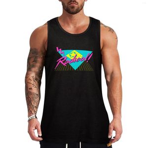 Regatas masculinas Radical 80s Retro T Shirt Top Gym Camisetas Roupas Homem Fitness Musculação