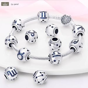 925 sterling silver charms for jewelry making for women beads New Twelve Constellations Beads Original