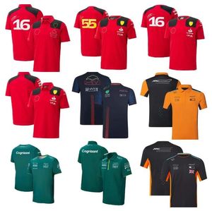 Formula 1 F1 Racing Mclaren Aston Martin Sets Carlos Sainz Set Up t-shirt Casual Breathable POLO Charles Leclerc Summer Car Logo Motorsport Team Jersey Shirts