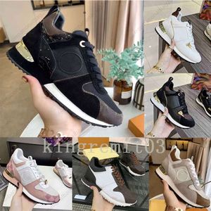Designer RUN AWAY Sneakers Mens Casual Shoes Calf Leather Shoes Women Sneaker Mesh Color Trainers Retro Splicing Fashion Shoe With Box