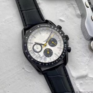 Omeg yeni altı üç dikiş lüks erkek saatler kuvars izle yüksek kaliteli en iyi marka tasarımcı saat deri kemer moda aksesuarları tatil hediyeleri montre lüks