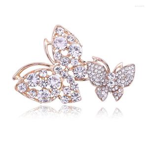 Brooches Female Butterfly For Women Luxury Rhinestone Insect Alloy Animal Party Wedding Daily Clothing Suit Dress Bag Accesories
